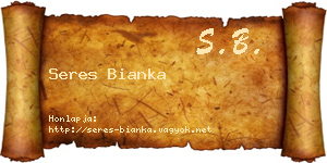 Seres Bianka névjegykártya